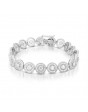 Halo Design Diamond Bracelet in 18ct White Gold